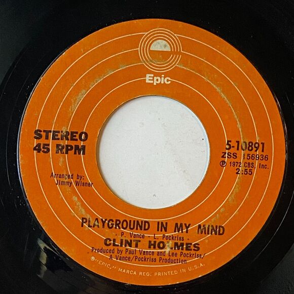 Clint Holmes Playground In My Mind/There's No Future In My Future 7" Vinyl - Picture 5 of 8